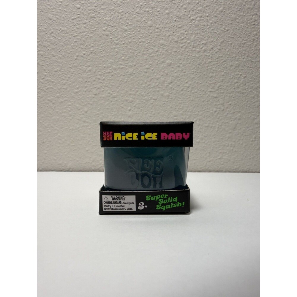 Schylling NeeDoh Nice Ice Baby Authentic Sensory Squishy Mini Cube Toy - Blue